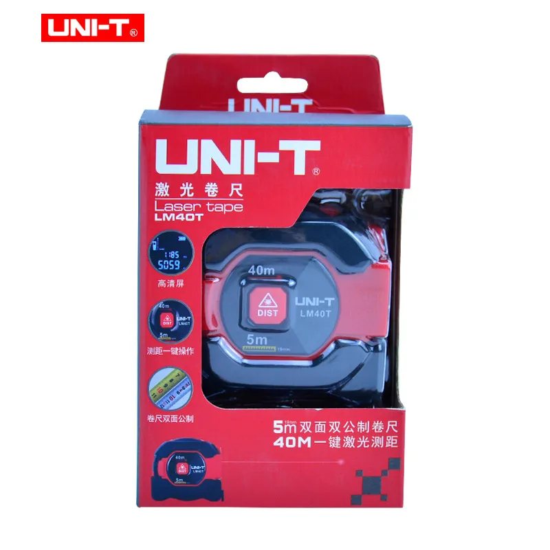 UNI T LM40T 40M 2 in 1Laser Tape измерение лазерный дальномер инфракрасный измеритель