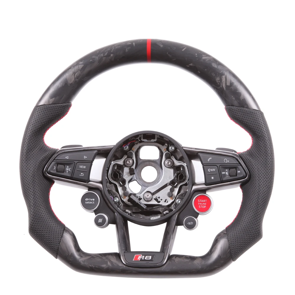 

100% REAL CARBON FIBER STEERING WHEEL COMPATIBLE WITH AUDI R8