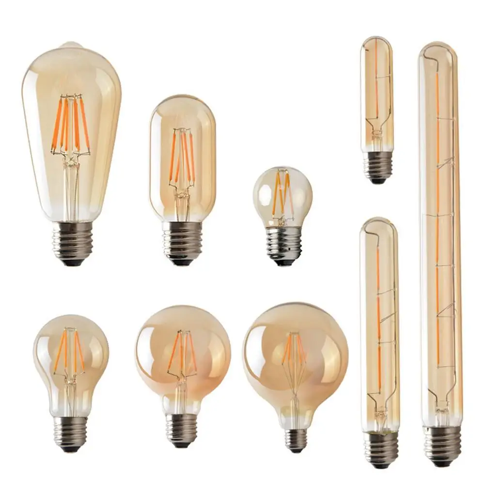 

LED Industrial Bulb Dark Brown Light Adjustable Lamp 220V ST64 A60 G80 G45 E27