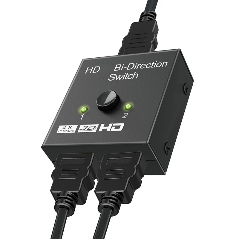 4K HDMI совместимый переключатель с 2 портами двунаправленный 1x2 / 2x1 HD сплиттер 1080P 3D
