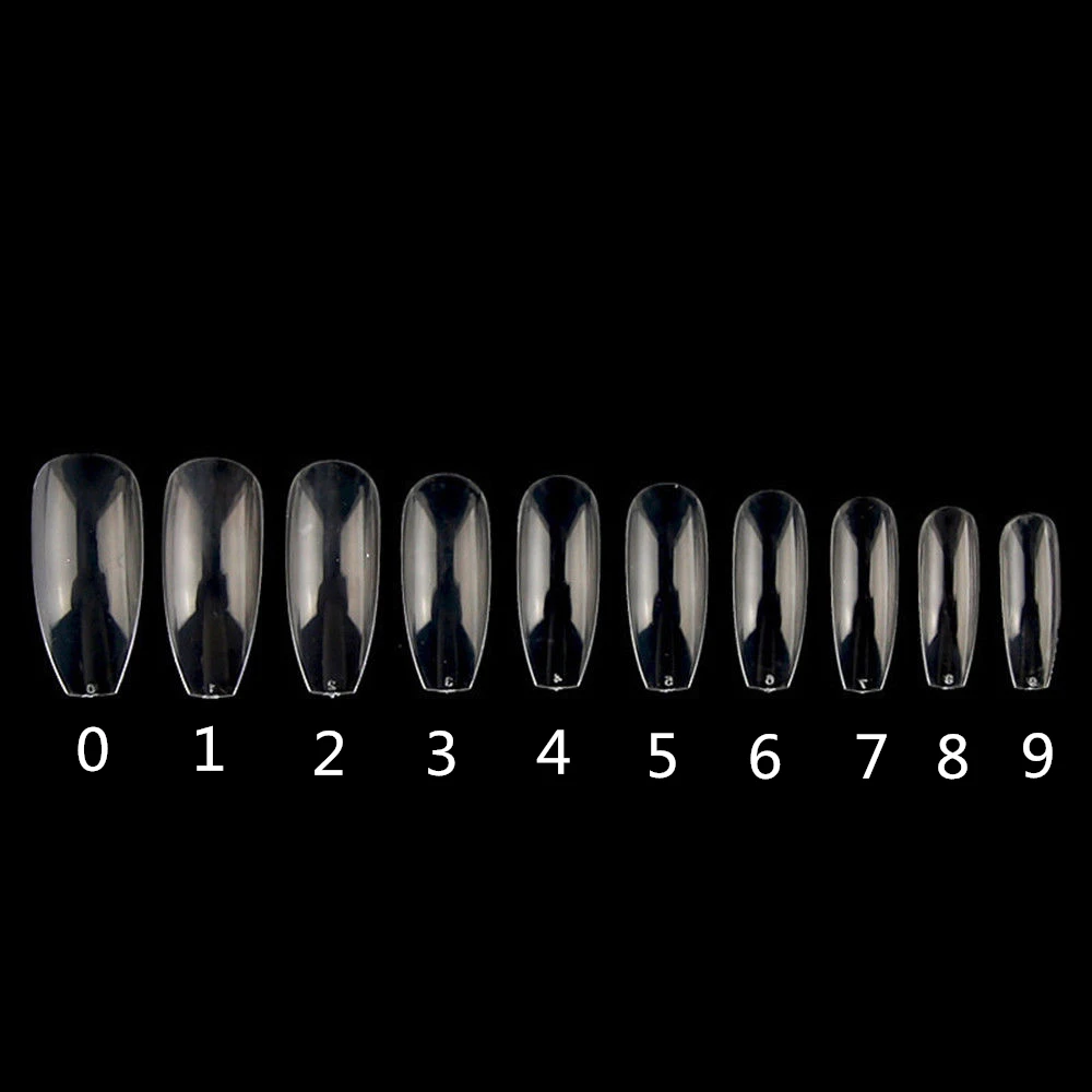 

500 Pcs /Bag False Nails Natural White Clear French Nail Art Artificial Fake Nails Art Acrylic Manicure Tools Tip 10 types Size