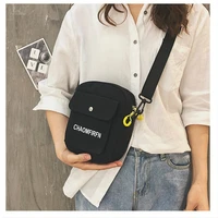 women shoulder bag simple pure color casual tote outdoor bag canvas handbag zipper shopping bag