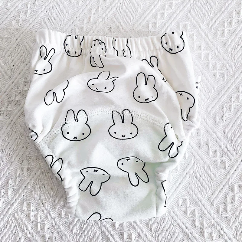 

3 Pieces/lot Baby Training Pants 6 Layers Baby Cloth Diaper Reusable Washable Cotton Elastic Waist Cloth Diapers 8-18KG Nappy