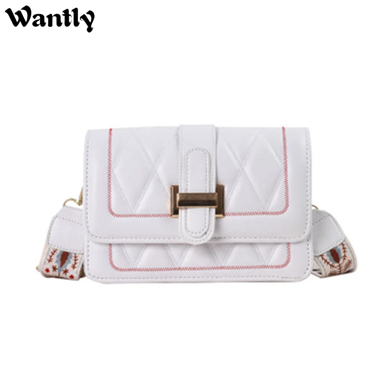 

Маленькие сумки для женщин, Сумки из искусственной кожи, 2020, новая модная универсальная квадратная сумка-мессенджер с широким плечевым ремнем в Корейском стиле