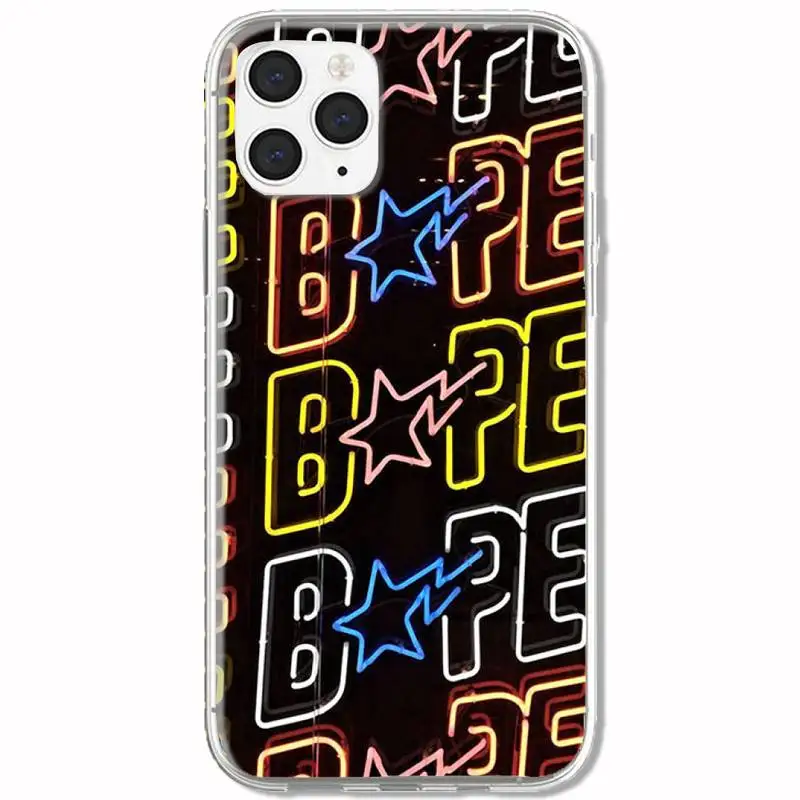 

Camouflage Bath Ape Phone Case For Clear&P Iphone 5s Se 6 6s 7 8 11 12 X Xs Pro Plus Mini Max Fundas Cover