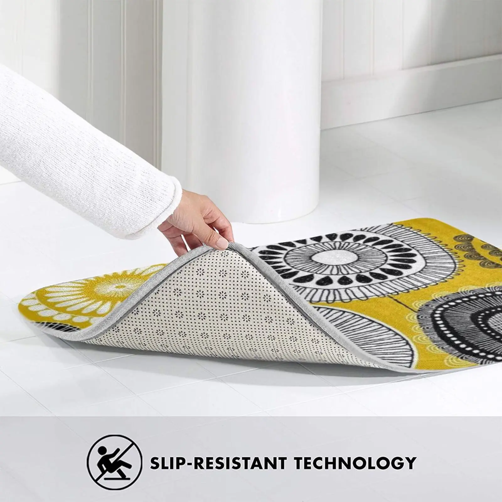 

Scandinave Floral Carpet Mat Rug Cushion Soft Non - Slip Lokki White Scandinavian Scandi Sweden Swedish Norway