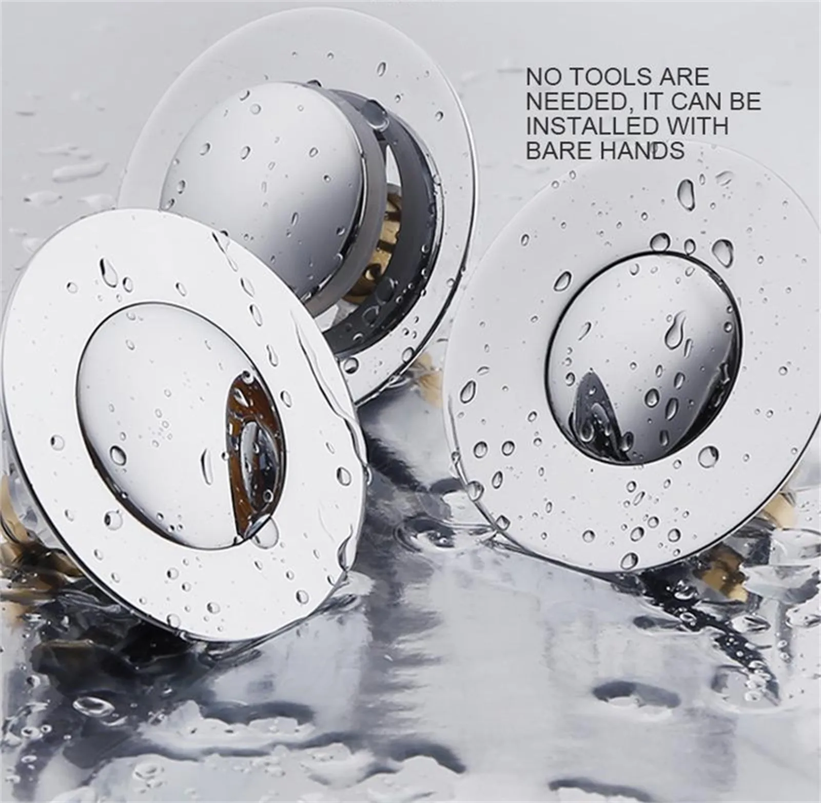 

Universal Wash Basin Core Bounce -Drain Filter -Pop Up Bathroom Sink Plug NEW
