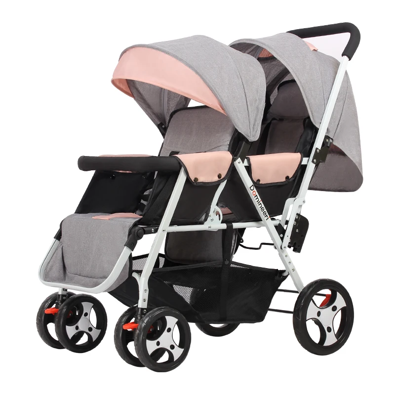 Can Sit Lying Twins Lightweight Baby Stroller Folding Stroller Travel System Two Baby Stroller Double Carriage Buggy Stroller