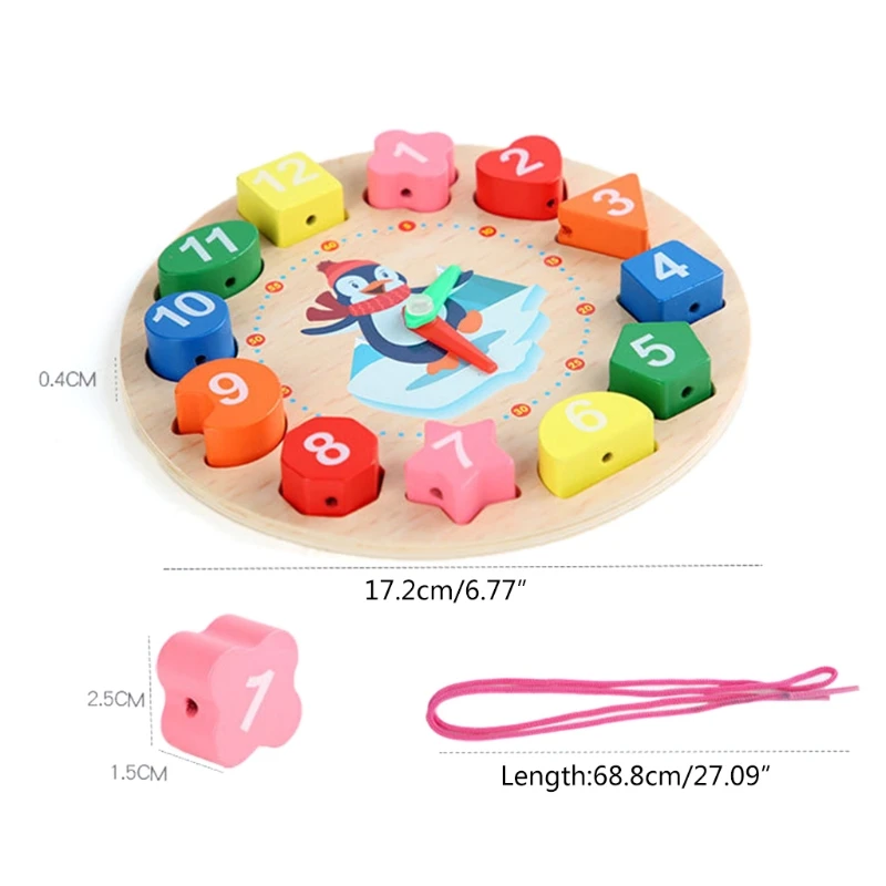 Пазл с будильником Детский пазл подходящая игрушка для раннего развития