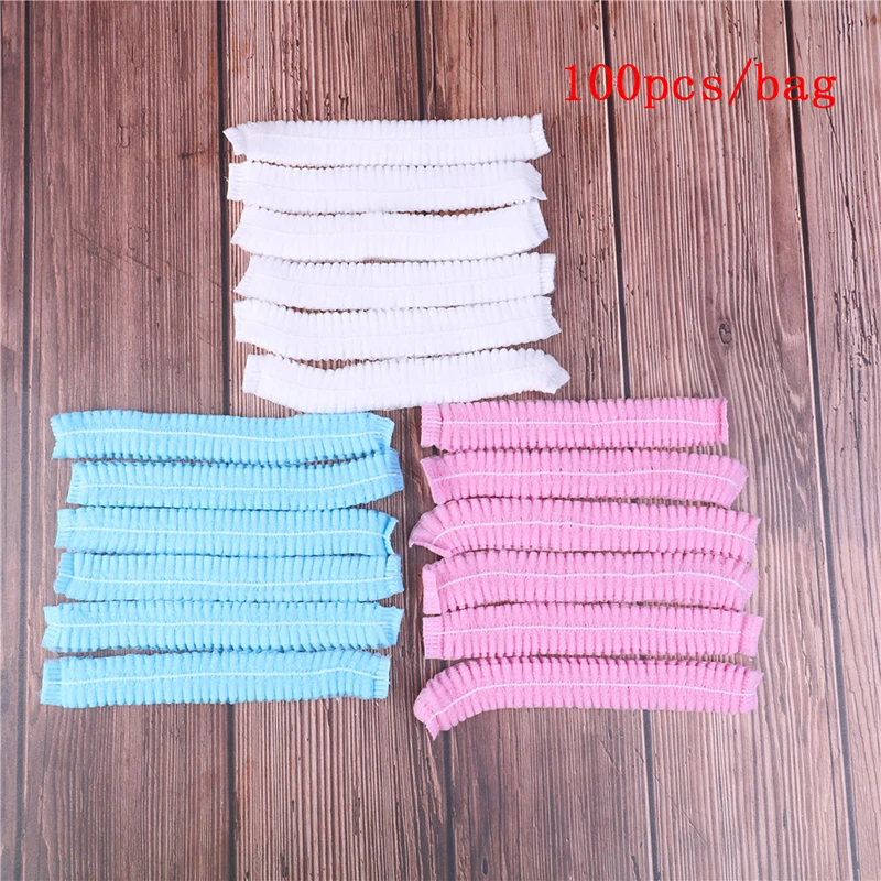 

100pcs Disposable Microblading Non Woven Fabric Permanent Sterile Hat For Eyebrow Tattooing Catering Hat Makeup Hair Net Caps