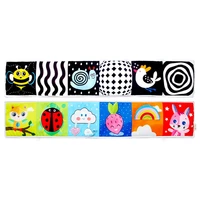 baby cloth book baby crib bumper early development and activity toys double sided first book cute animal pattern for babies visu
