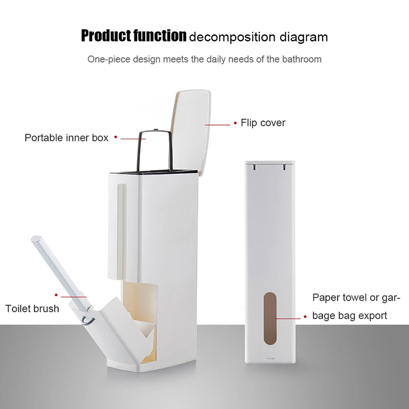 Креативная многофункциональная щетка для чистки мусорное ведро хранения