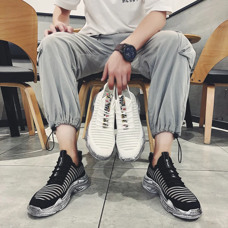 

2020 New Summer Fashion Men's Casual Breathable Mesh Shoes Running Walking Leisure Activities Footwear Large Size Free Shipping