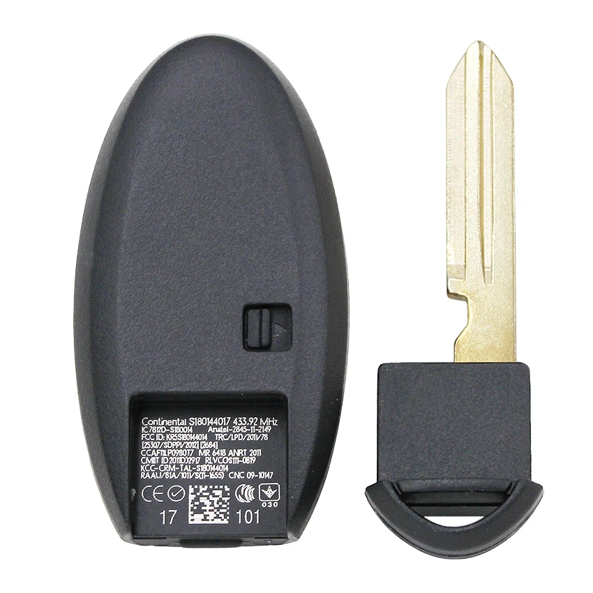 3 + 1/4B дистанционный Автомобильный ключ FSK 315 МГц PCF7952A / HITAG 2 46 чип FCC ID: CWTWB1U815 для Nissan