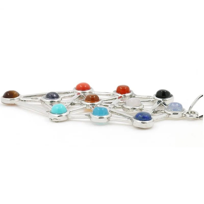 Ожерелье из натурального полудрагоценного камня подвеска для мужчин и женщин