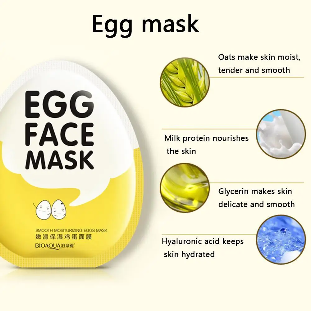 Горячая продажа 1 шт. маска с экстрактом яиц Восстанавливающая увлажняющая для