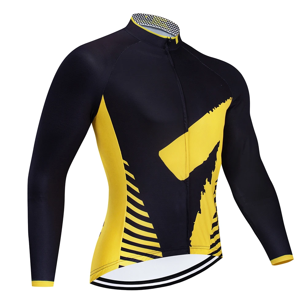 Jerseys Коллекция весна-осень, новая черная велосипедная майка с длинным рукавом, Мужская Уличная гоночная велосипедная майка, набор ropa ciclismo - Цвет: Jerseys