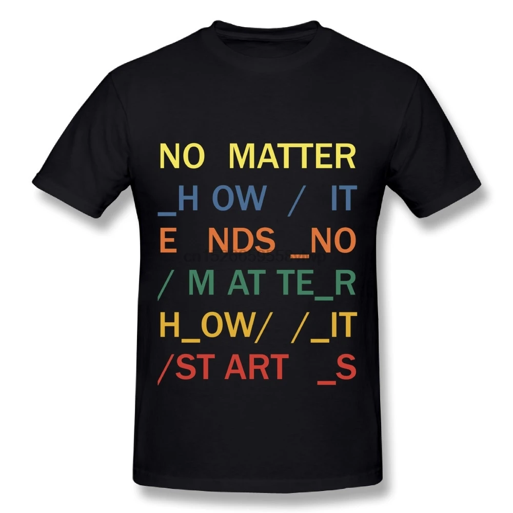 

Fashion Streetwear Men No matter In Rainbows Radiohead T Shirt DIY Custom Pure Cotton T-Shirt