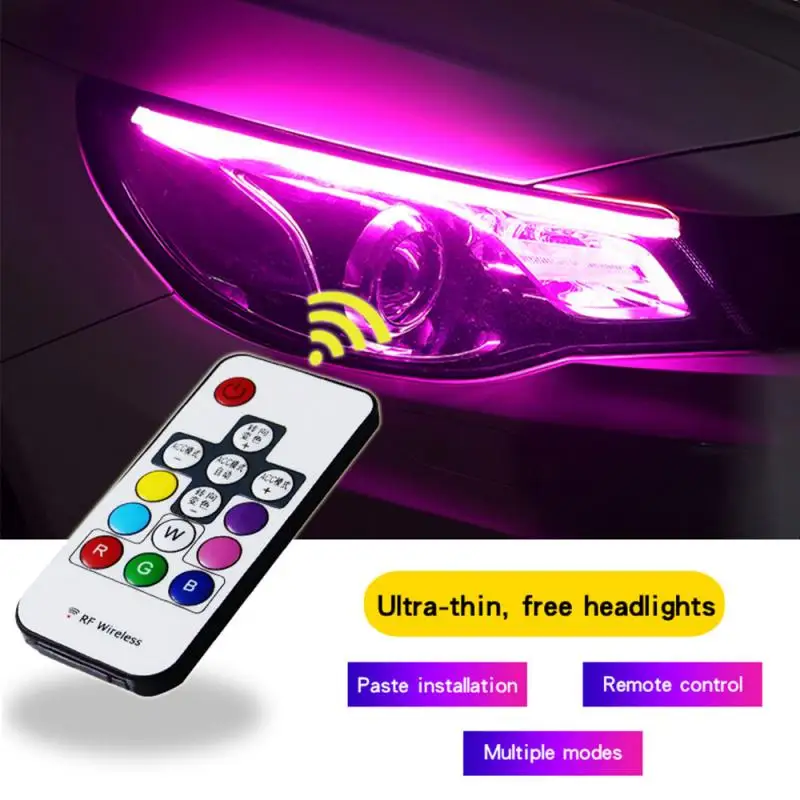 2 шт. автомобильные аксессуары ультра тонкий светильник направляющая полоса