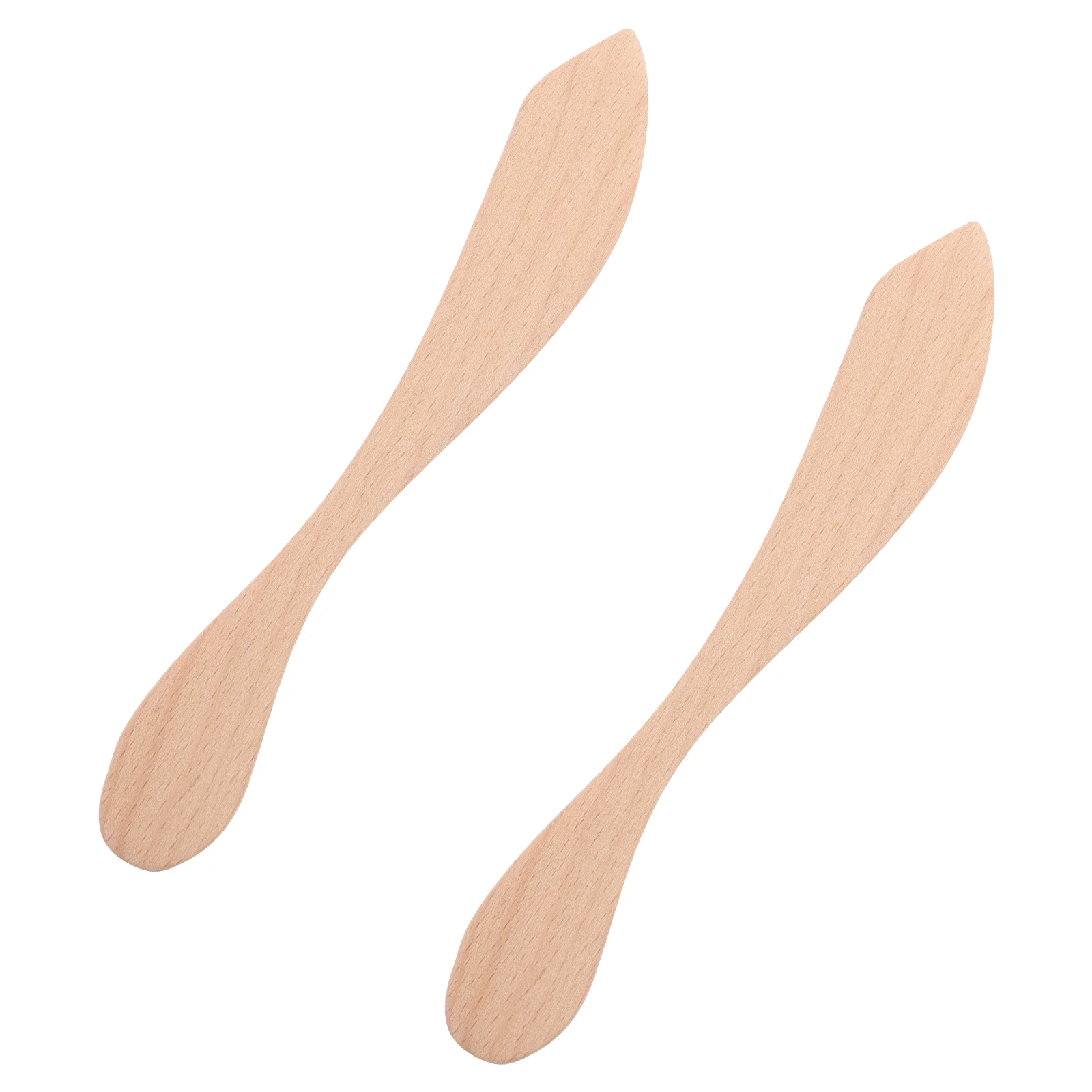 

2Pcs Wooden Butter Cream Spreaders Household Butter Cutters Jam Scrapers