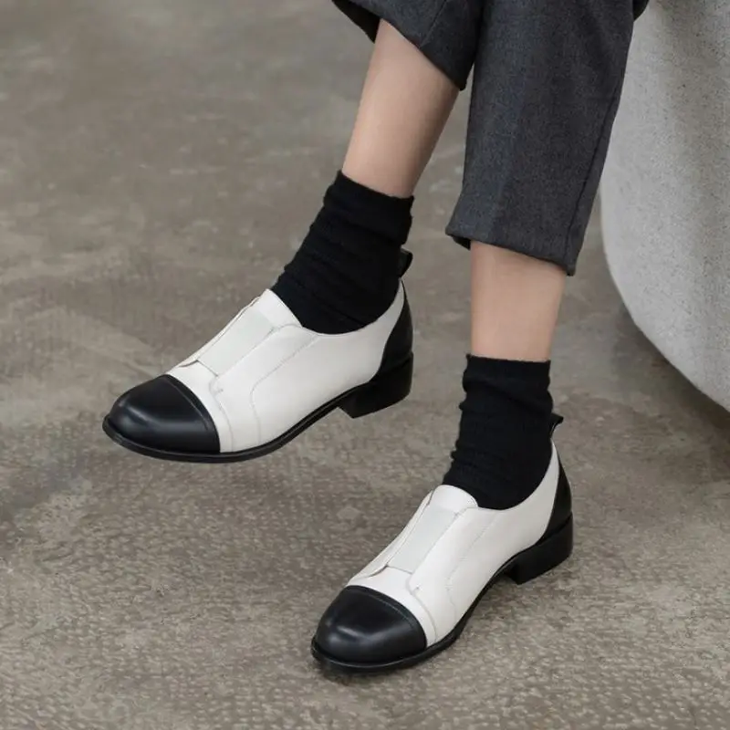 FITWEE женская обувь на плоской подошве Стильные туфли смешанных Цвет из