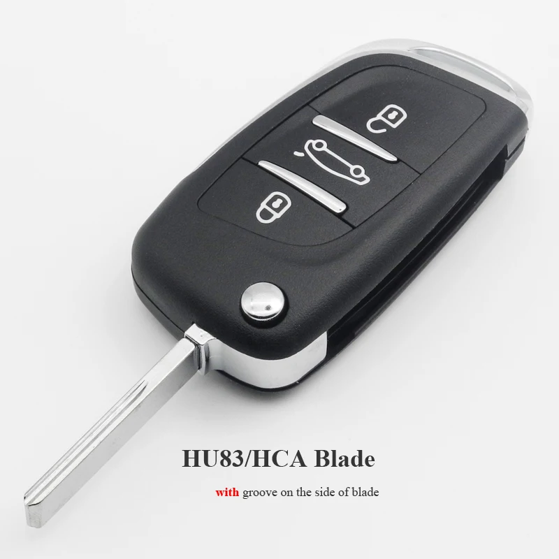 3 Buttons HCA Blade Jingyuqin 2/3 BTN модифицированный чехол для дистанционного ключа автомобиля для peugeot 307 408 308 для Citroen C2 C3 C4 C5 HU83/VA2 Blade CE0536 - Количество кнопок: 3 Buttons HCA Blade