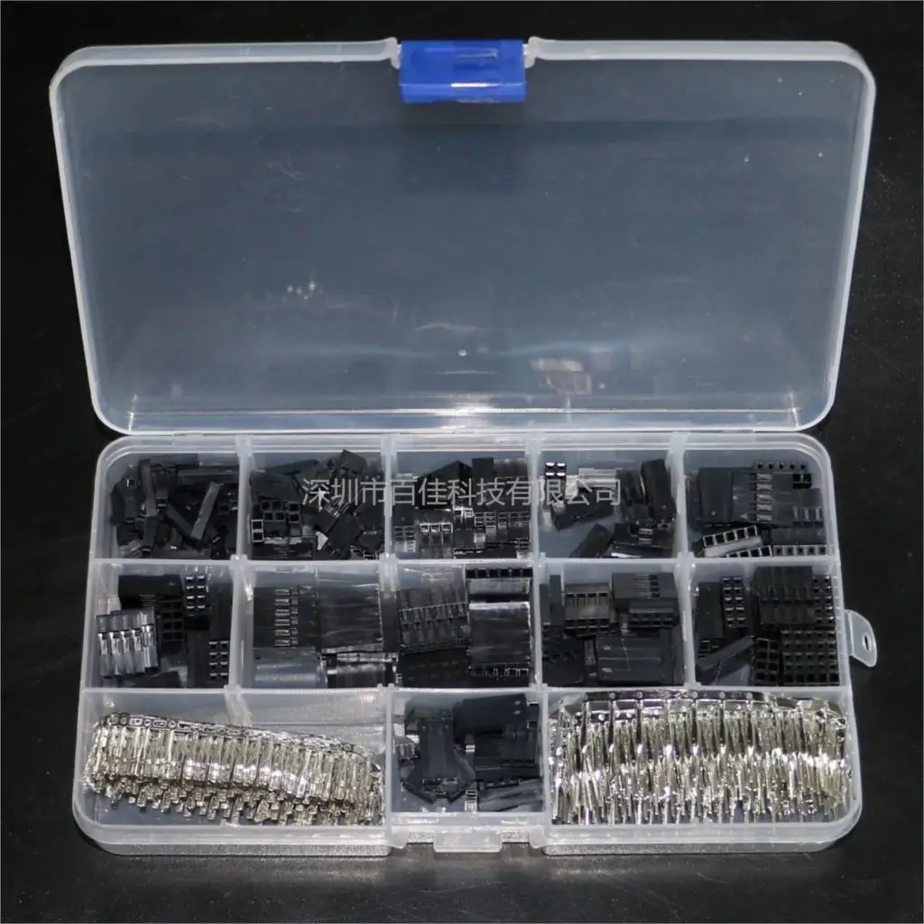 

620pcs 2.54mm single double-layer DuPont jumper connector housing terminal kit