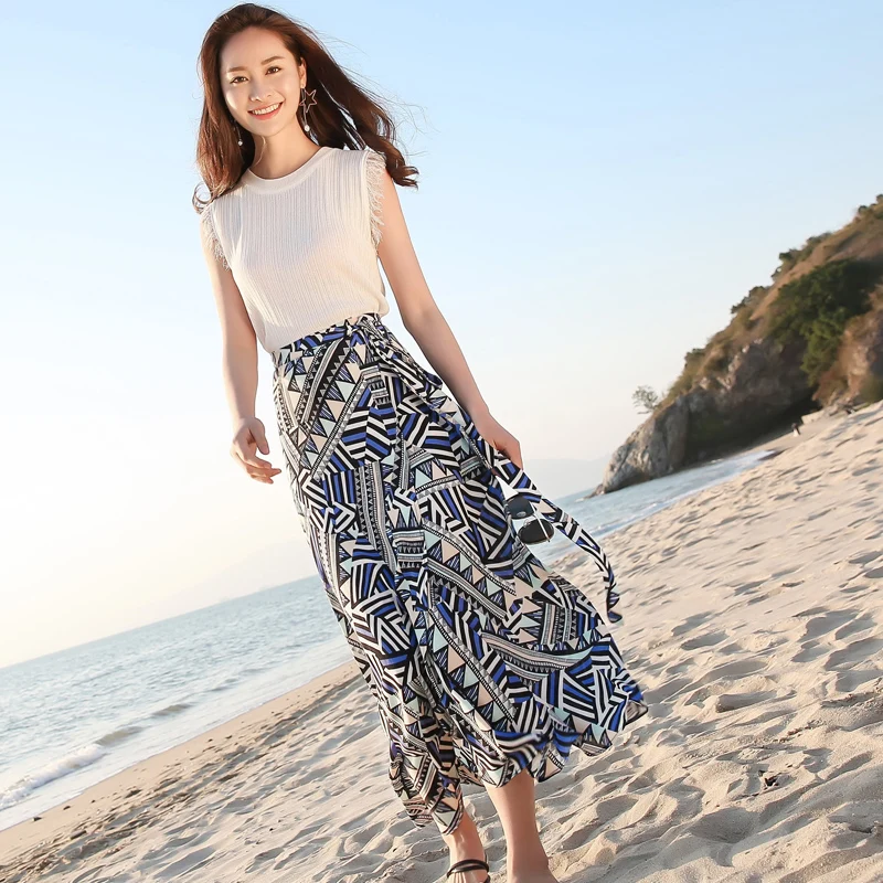 

Pretty Sexy Women Skirt Elegant High Quality Highwaist Ladies Long Skirts Elegant Knee Length Saia Cintura Alta Coat JJ60DQ