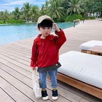 2021 solid spring autumn boy coat overcoat top kids costume teenage gift children clothes high quality plus size