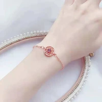 hollow sun flower lotus simple bracelets new sweet fresh temperament female trendy resizable bracelets for woman jewelry gift