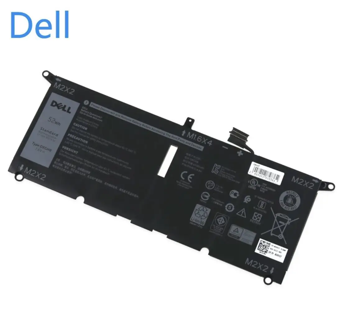 Оригинальный новый запасной аккумулятор для ноутбука Dell XPS13 9370 9380 7390 DXGH8 7 6 в 52 Вт/ч