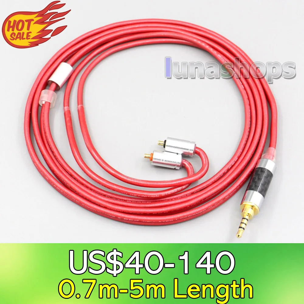 

LN006678 4.4mm XLR 2.5mm 3.5mm 99% Pure PCOCC Earphone Cable For UE Live UE6 Pro Lighting SUPERBAX IPX