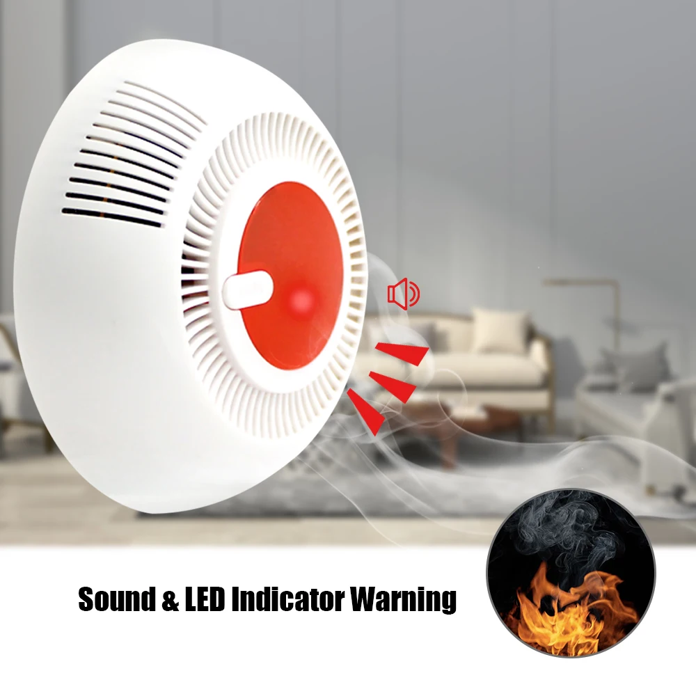 Управляемая фотоэлектрический дымовой пожарной сигнализации светодиодный