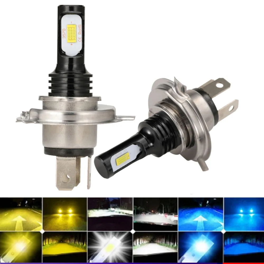 2 шт. Автомобильные светодиодные фары H11 H7 H4 H8 HB3 HB4 6000K|Передние LED-фары для авто| |