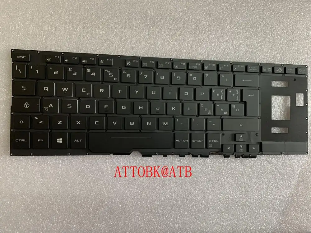 Новая клавиатура TI/AR/LA/IT/BE/CZ/UK для ноутбука Asus ROG ZEPHYRUS GX501 GX501VI GX501VIK GX501G GX501GI, клавиатура с подсветкой