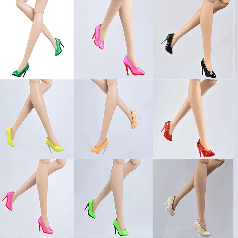 

1/6 High Heels Shoes Model With Sequins Fit FR2 FR6.0 NU.face 3.0 Female Figure Body Dolls In Stock