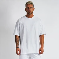 blank mesh fitness mens oversized t shirt outdoor hip hop streetwear loose gym clothing half sleeve t shirt bodybuilding tshirt