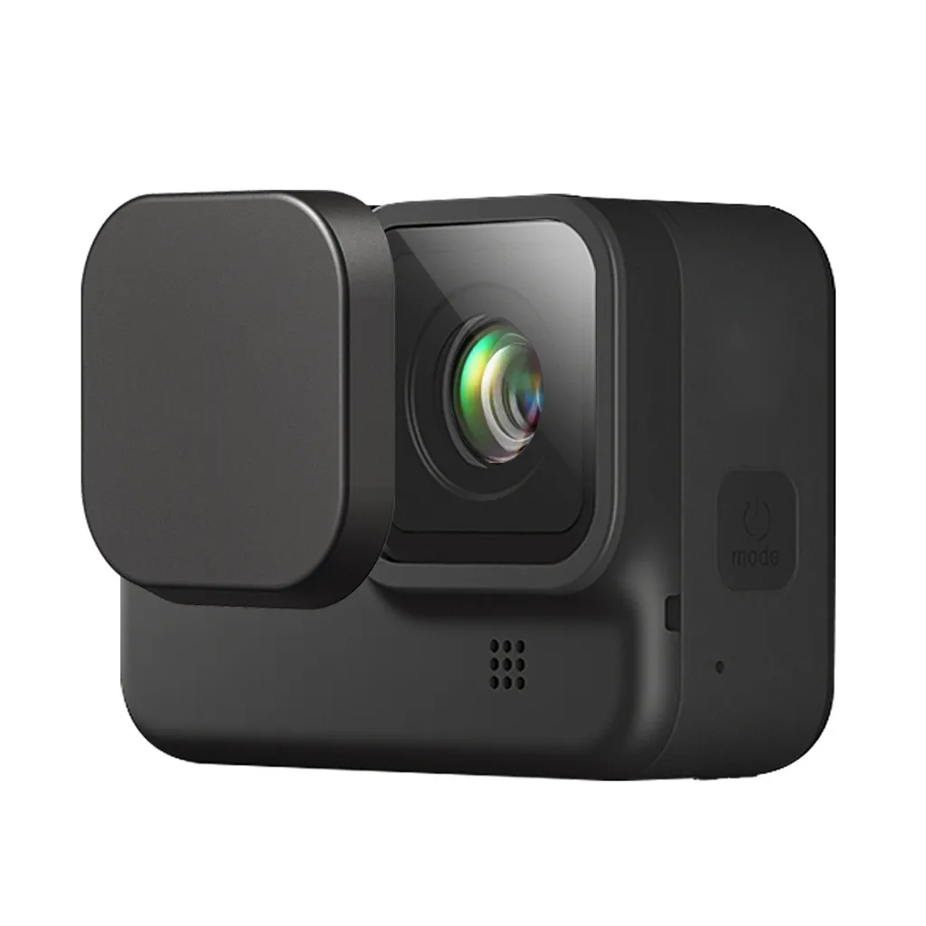 Силиконовая Защитная крышка для объектива Закаленное стекло чехол Gopro Hero 8 Черные