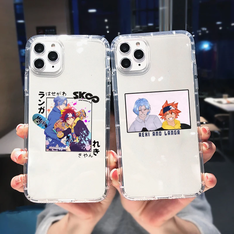 Милый прозрачный чехол Cute Anime Sk8 The Infinity для iPhone 11 12 Pro MAX 13 7 XR XS SE20 X 8 6Plus из мягкого силикона.