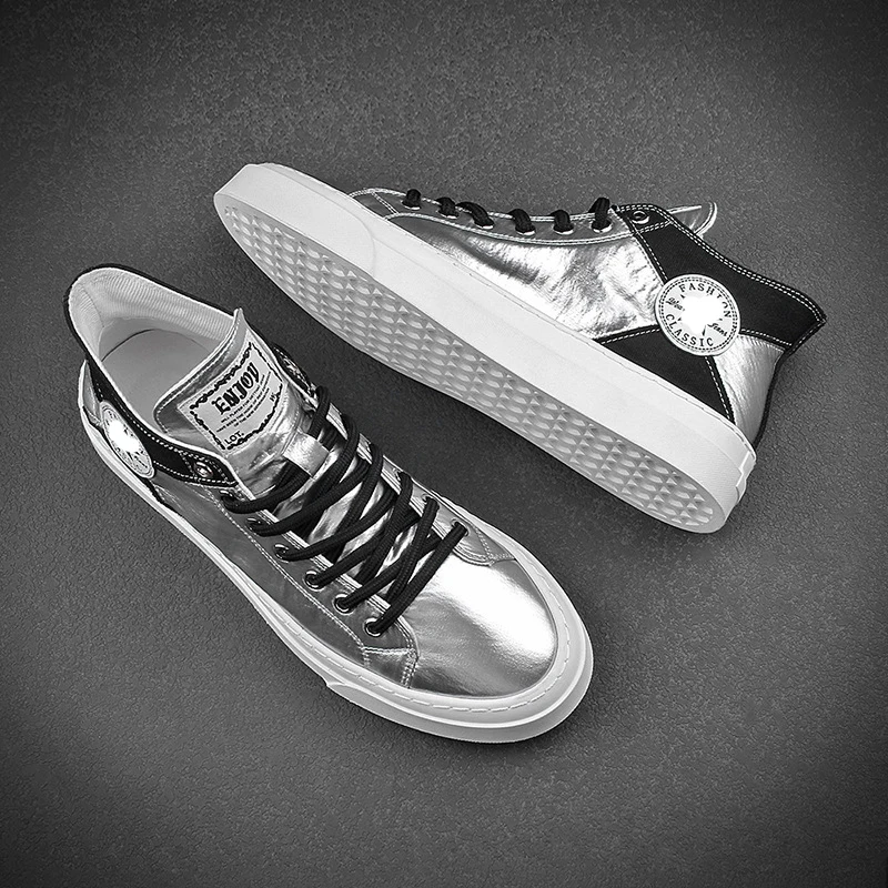 

Men Women Canvas Sports Sneakers Flat Casual Comfortable Breathable Walking Shoes in Silver Bla