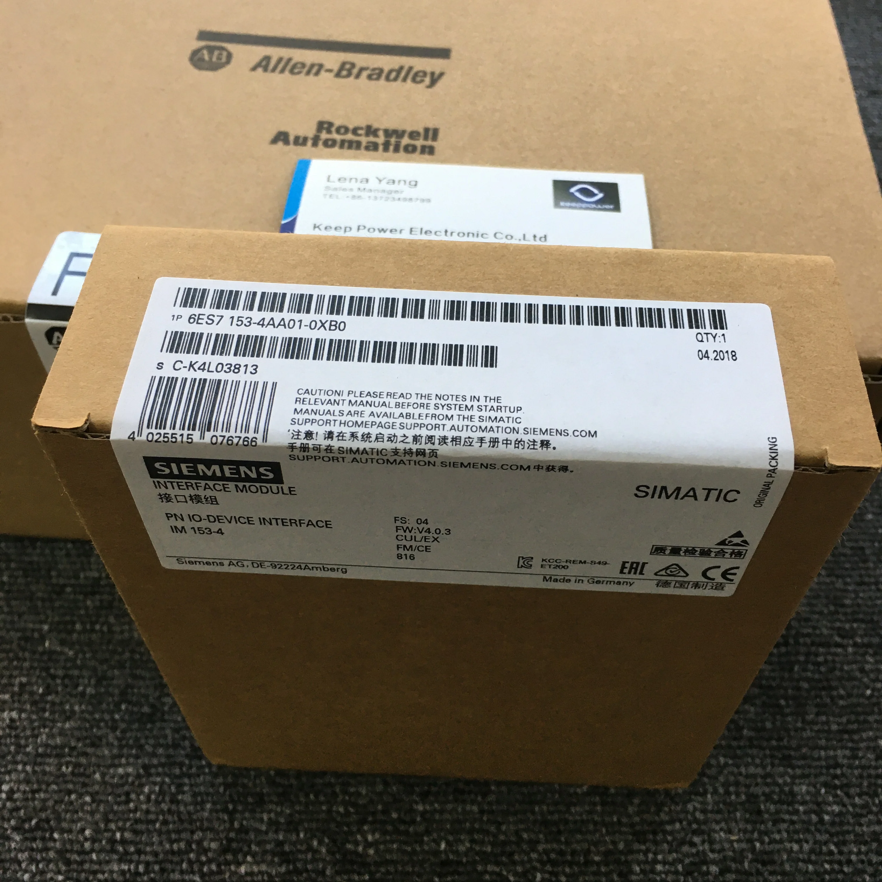 

6ES7153-4AA01-0XB0 6ES7 153-4AA01-0XB0 фотоинтерфейсный модуль