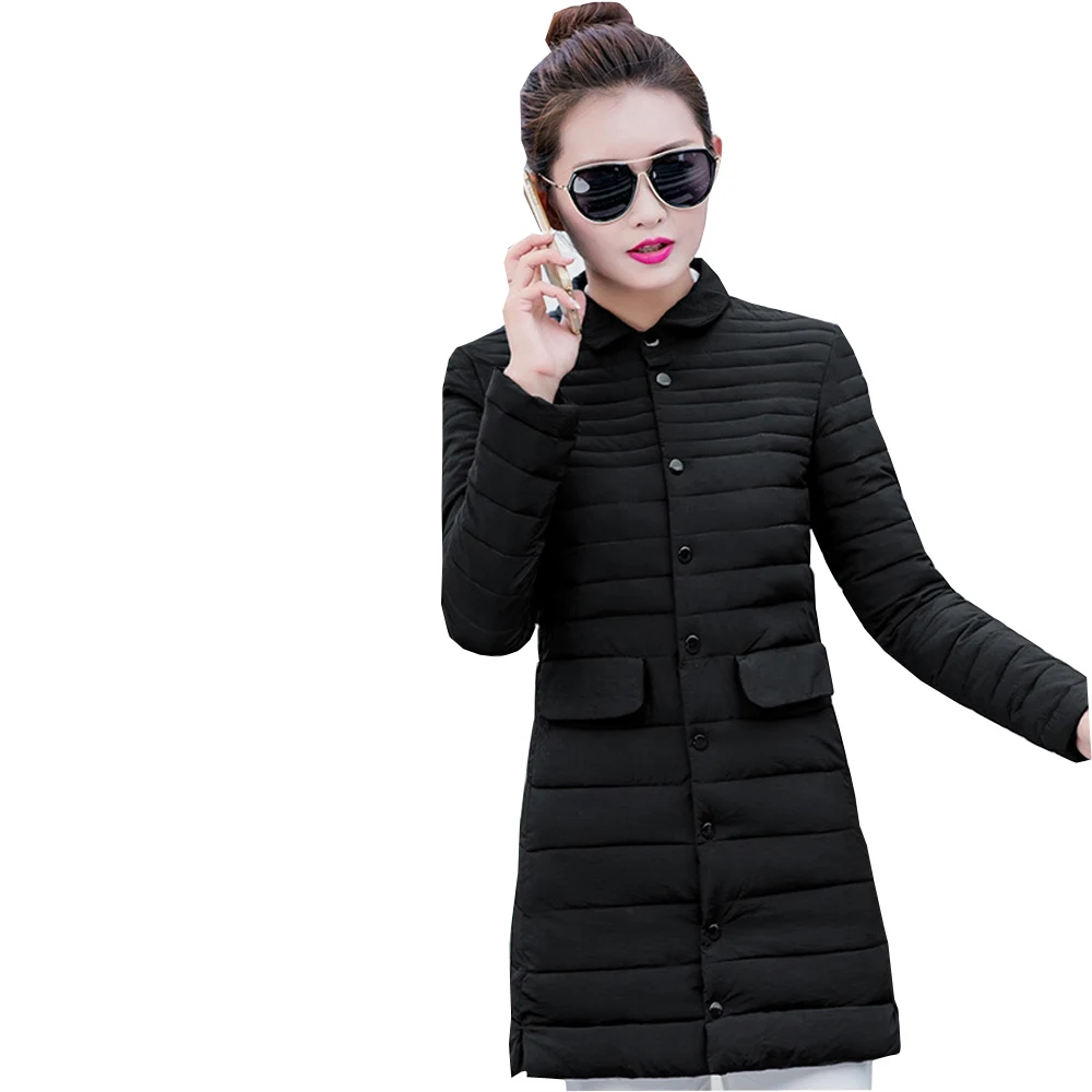 Горячая Распродажа зимняя куртка женская осенне хлопковая стеганая пальто с