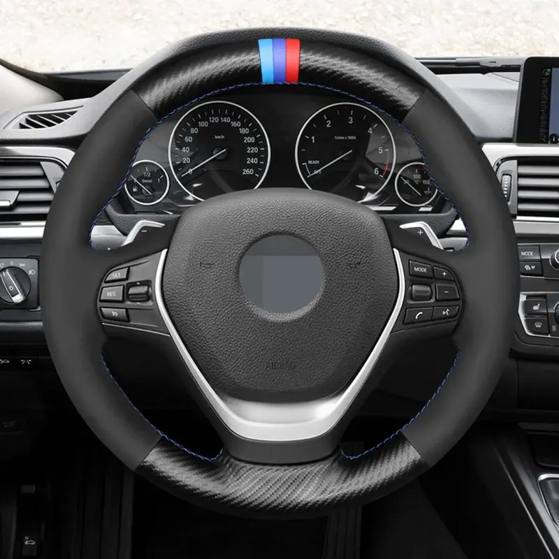 

Для BMW F20 F21 F22 F23 F30 F31 F34 F32 F33 F36 M Sport 2011-2020 черное углеродное волокно ручная строчка