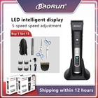 Машинка для стрижки волос BaoRun A10S, ЖК-дисплей, 5 скоростей
