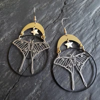luna moth earrings