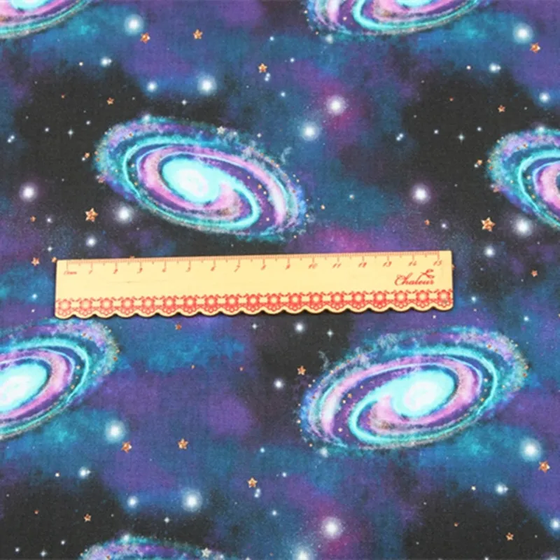 

Half Yard Plain Cotton Fabric With Star Sky Print Handmade DIY Garment Dress Cloth 100% Cotton CR-1015