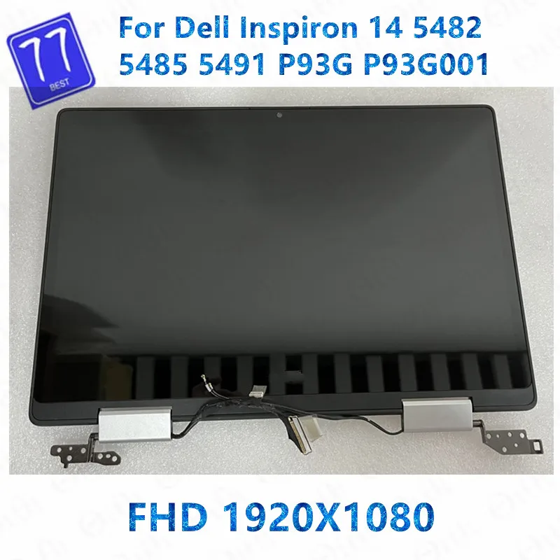 

14,0 дюймов для Dell Inspiron 14 5482 5485 5491 P93G P93G001 2-в-1 FHD 1920*1080 IPS дигитайзер в сборе + петли верхняя часть