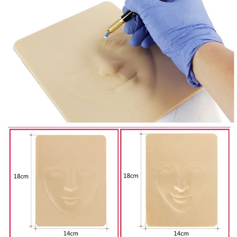 3D Силиконовая Татуировка и микроблейдинг бровей практика кожи для тату