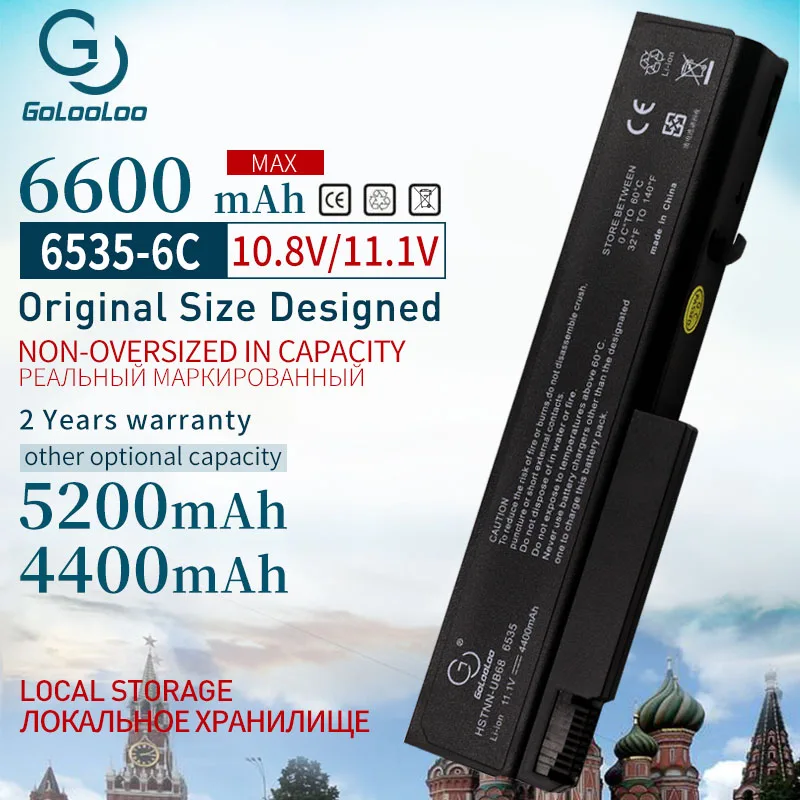 Gololoo, 11,1 В, 6 ячеек, Новая батарея для ноутбука HP 482962 484786-001 AT908AA, фотосессия 6930p 6530b 6535 6730b