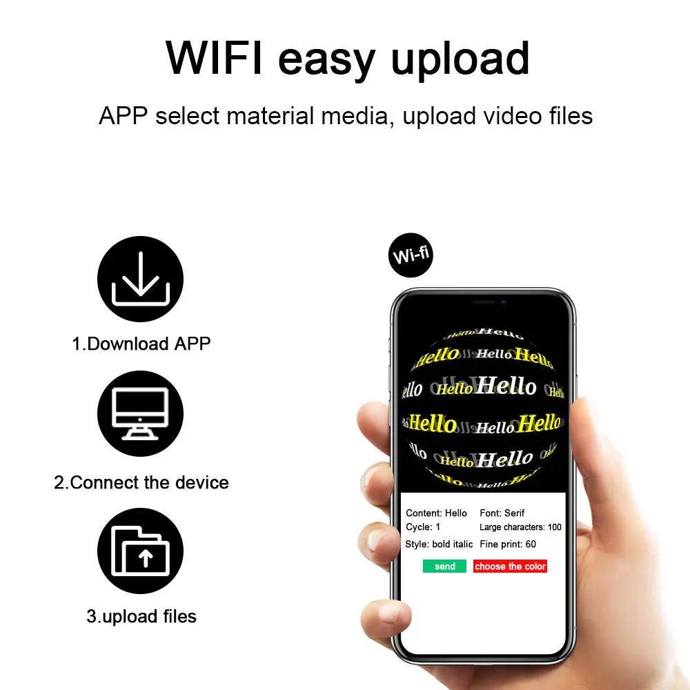 Новый 3D 224LED WiFi голографический проектор дисплей/веер голограмма/рекламная